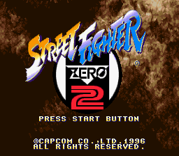 Street Fighter Zero 2 Title Screen